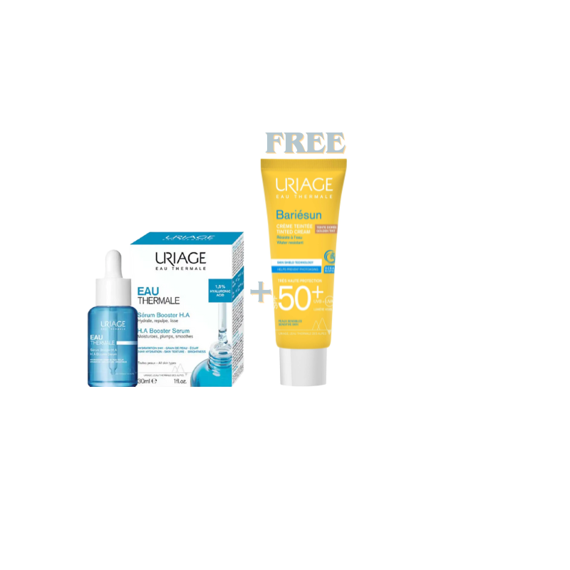 Eau Thermale Serum Booster H.A + Free Golden Tinted Sunscreen