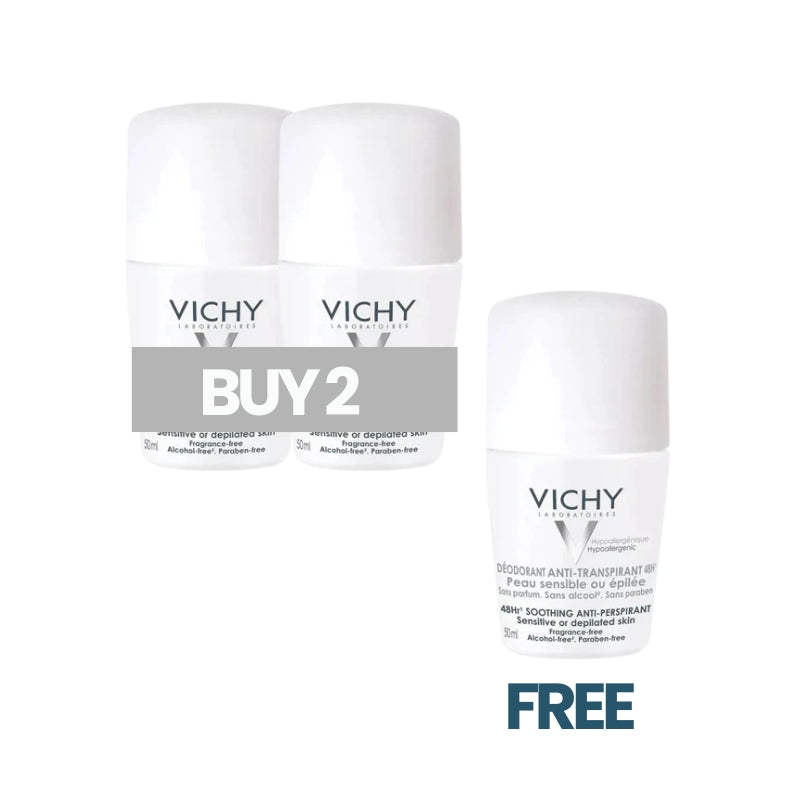 BUY 2 Get 1 Free 48 Hours Anti Perspirant Deodorant For Sensitive Skin 50ml