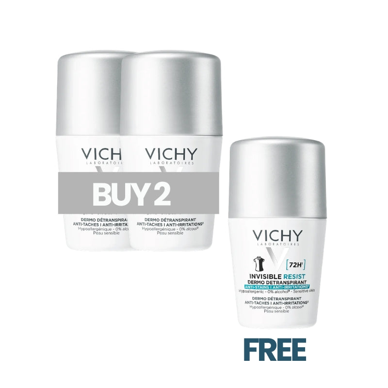 Buy 2 Get 1 Free Invisible Resist Deodorant for Women 72 Hours 50ml