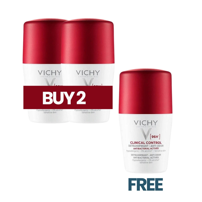 Buy 2 Get 1 Free 96 Hour Clinical Control Deodorant For Women 50ml