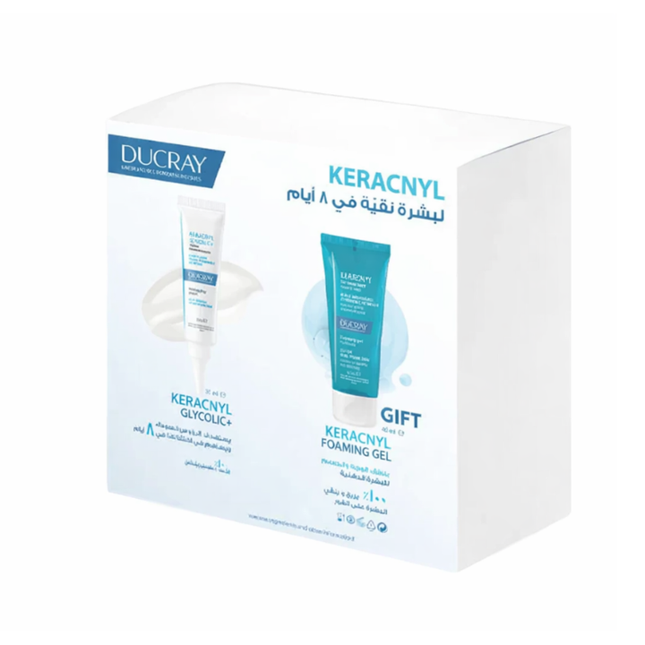 Coffret Keracnyl glycolic+ & Keracnyl foaming gel gift