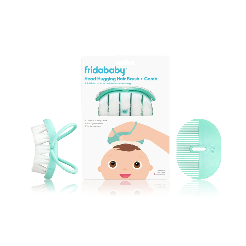 FridaBaby Infant Head-Hugging Hairbrush + Styling Comb Set