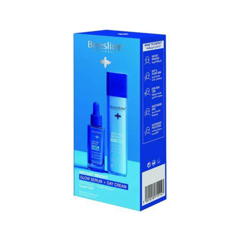 Instant bright day cream + glow serum coffret