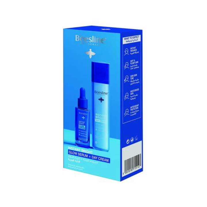 Instant bright day cream + glow serum coffret