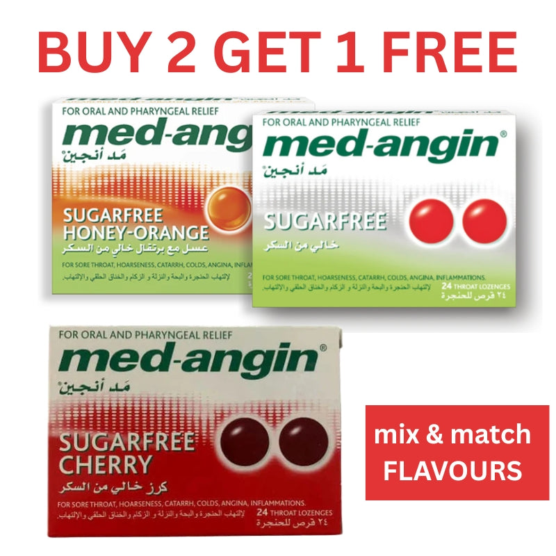 Med‑Angin Throat Lozenges 24pcs – Buy 2 Get 1 Free