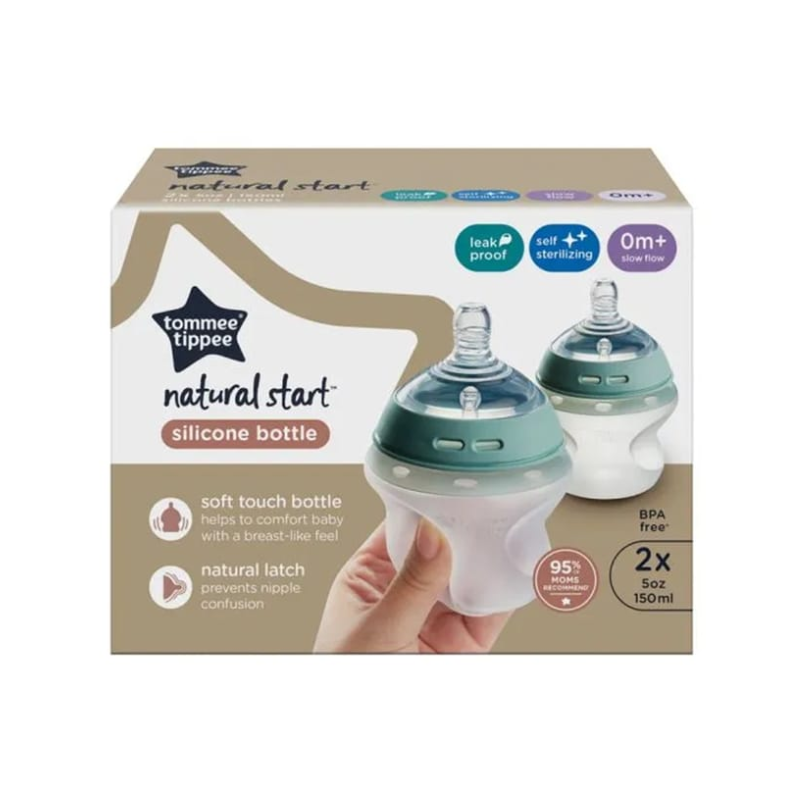Natural Start Silicone Bottle 2x 0m+ 150ml