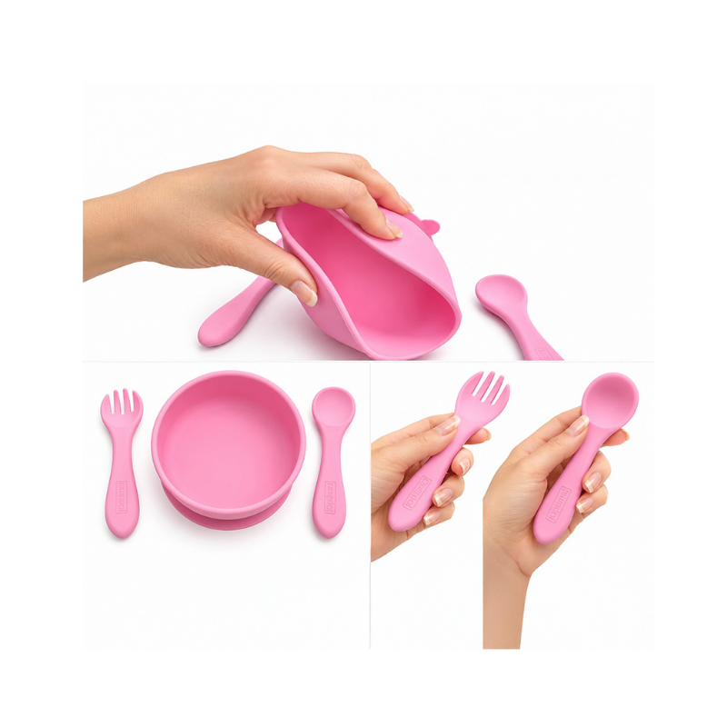 Non-Slip Silicone Baby Feeding Set 4m+