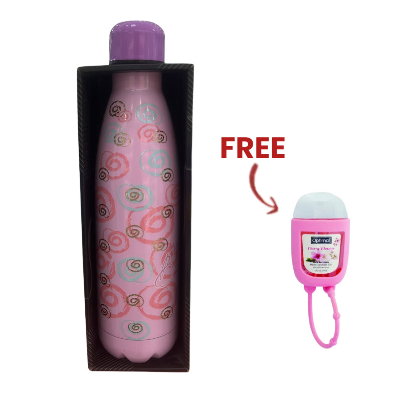 Cool Level Water Bottle 500ml + 1 free Hand Sanitizer2