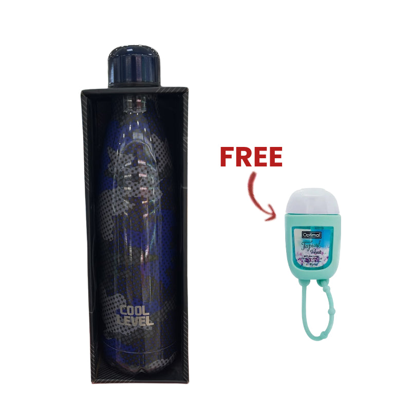 Cool Level Water Bottle 500ml + 1 free Hand Sanitizer2