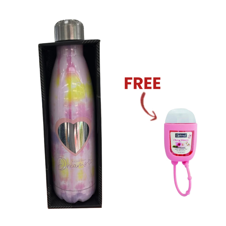 Cool Level Water Bottle 500ml + 1 free Hand Sanitizer2