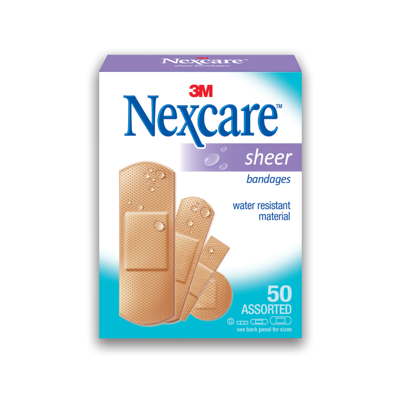 Plastic Sheer Bandages Assorted 50/Pack
