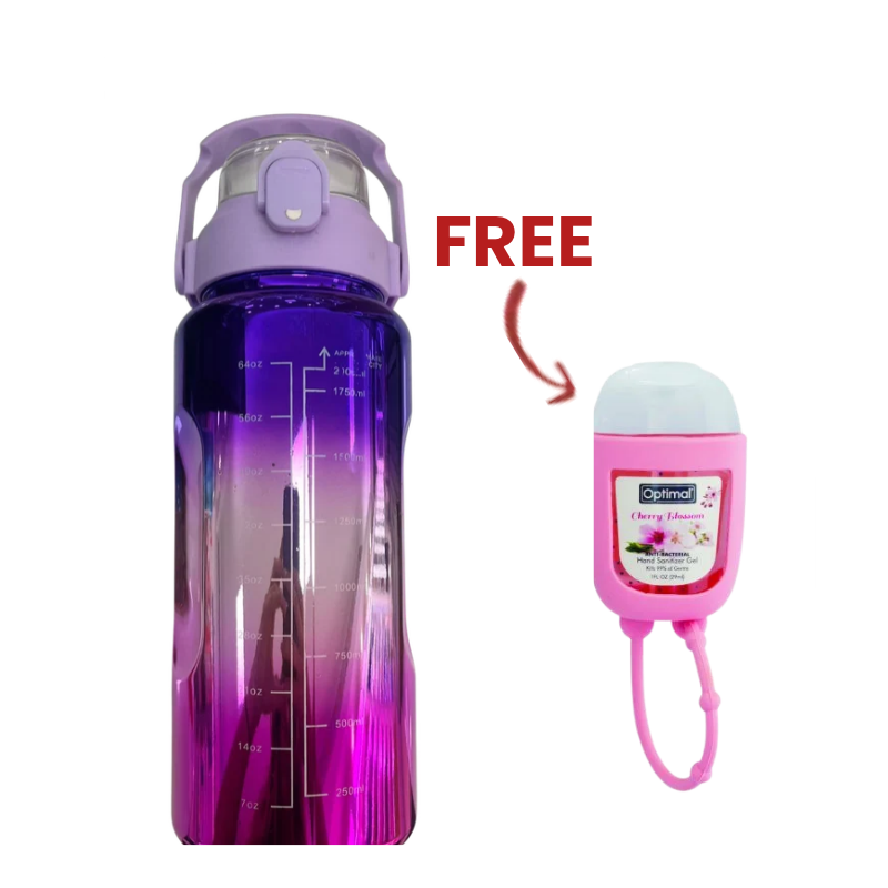 Water Bottle 2000ml + FREE Hand Gel Sanitizer