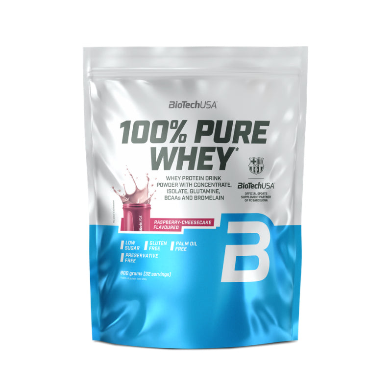 100% Pure  Whey Raspberry-Cheesecake Flavored 900g