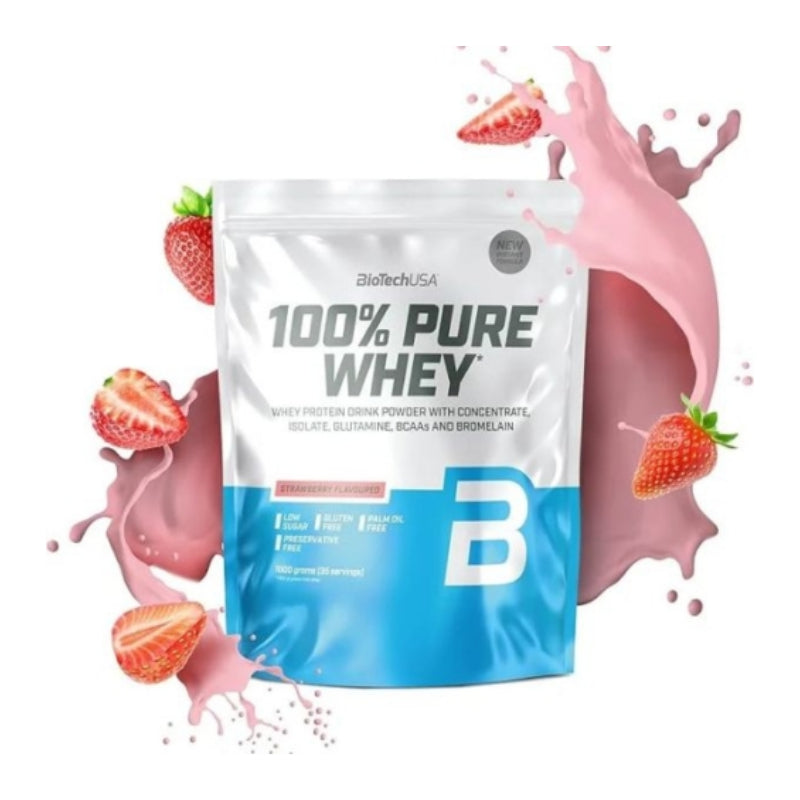 100% Pure  Whey Strawberry Flavored 900g